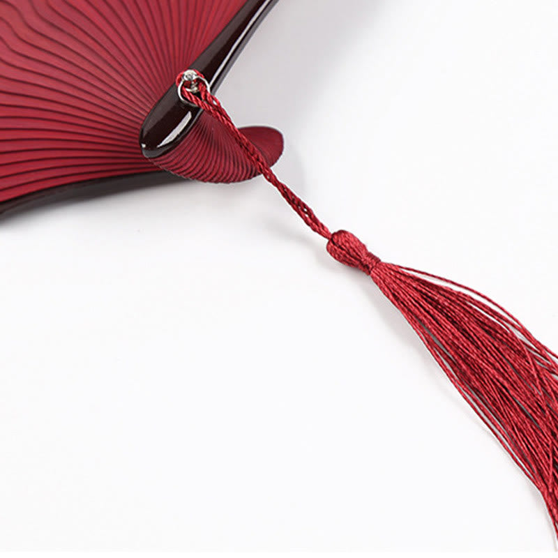 Abanico plegable de bambú con grabado hueco retro de Buddha Stones