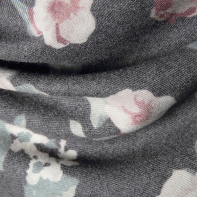 Chal tibetano con Buddha Stones, rosa de jardín, bufanda de viaje acogedora para otoño e invierno