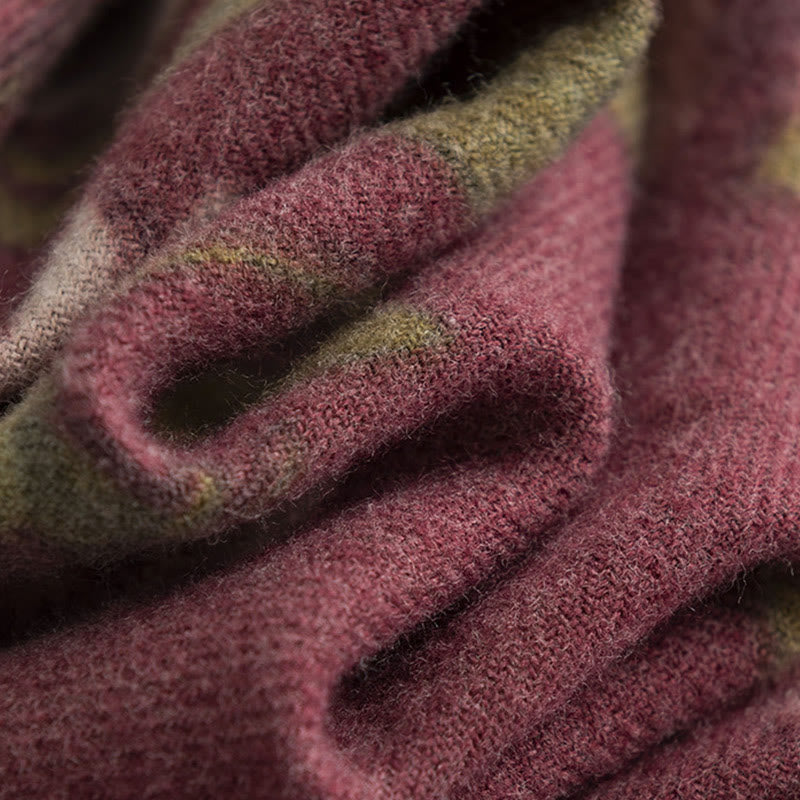 Chal tibetano con Buddha Stones, rosa de jardín, bufanda de viaje acogedora para otoño e invierno