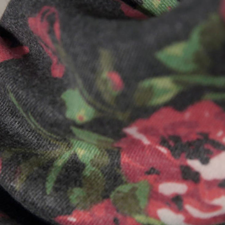 Chal de jardín con flores de rosas tibetanas y Buddha Stones, bufanda acogedora para otoño e invierno