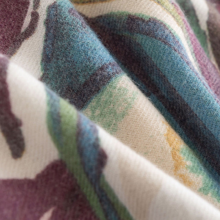 Chal con estampado de flores coloridas y dulces tibetanas con Buddha Stones para otoño e invierno, bufanda suave