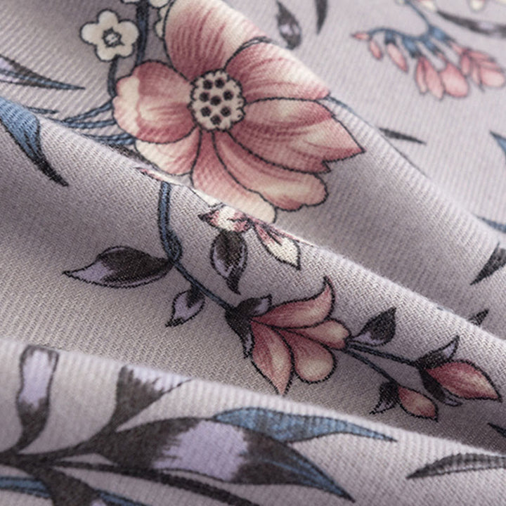 Chal tibetano con Buddha Stones, estampado retro de camelia japonesa en flor, bufanda suave y cálida para otoño e invierno