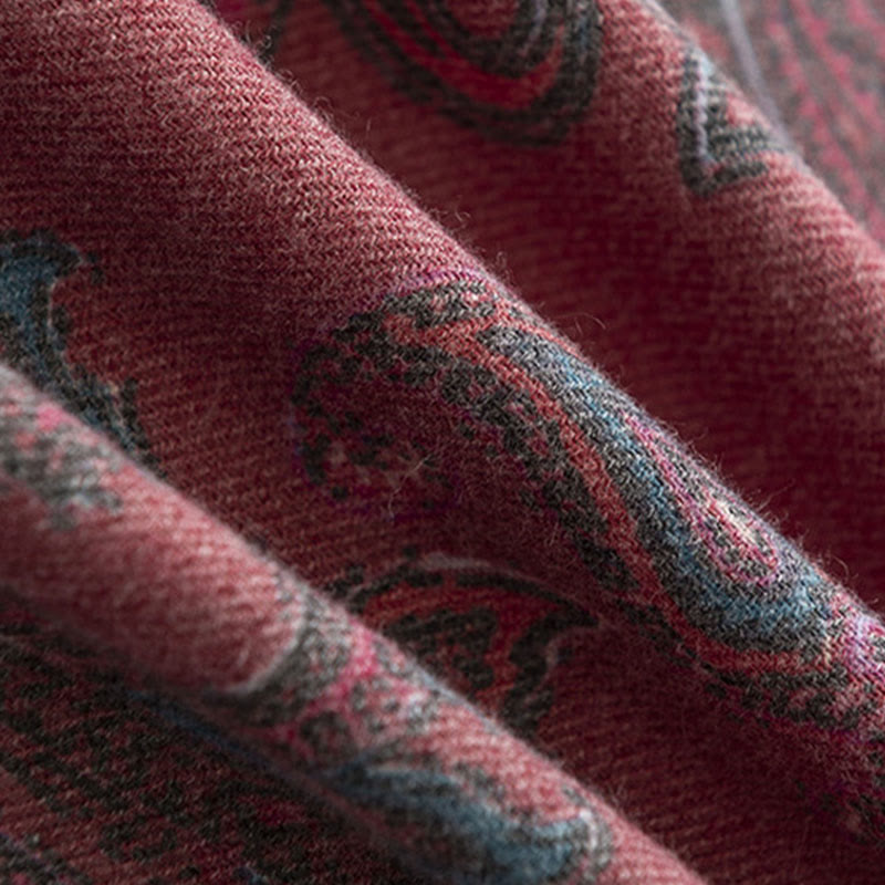 Chal con estampados de cachemira tibetano y Buddha Stones para otoño e invierno, suave y cálido