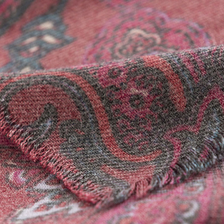 Chal con estampados de cachemira tibetano y Buddha Stones para otoño e invierno, suave y cálido