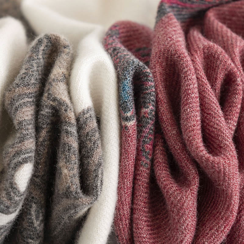 Chal con estampados de cachemira tibetano y Buddha Stones para otoño e invierno, suave y cálido