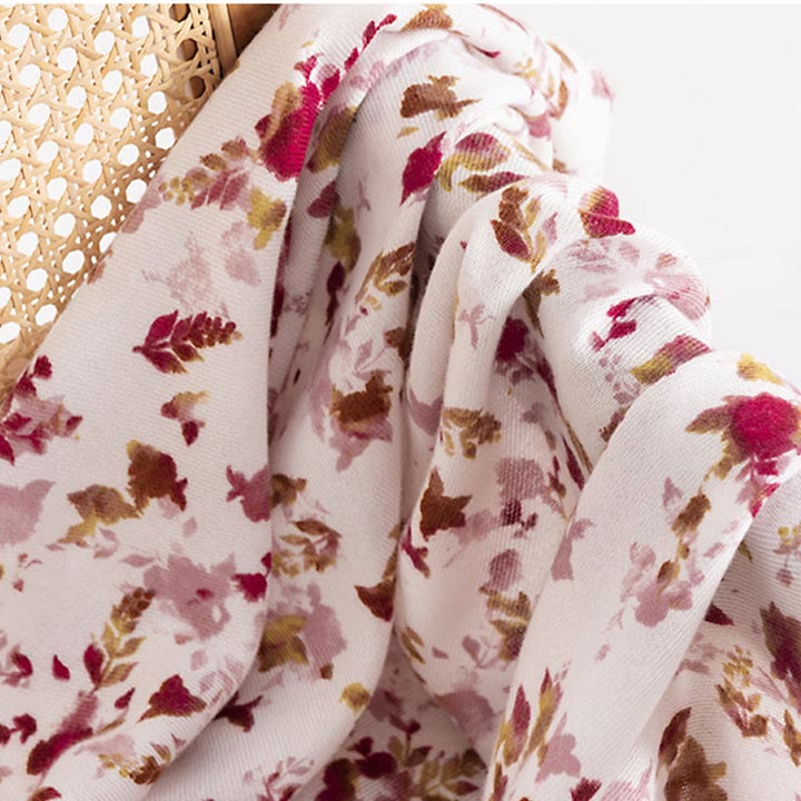 Chal con estampado de hojas caídas y flores tibetanas con Buddha Stones para otoño e invierno, bufanda cálida y acogedora para viajes