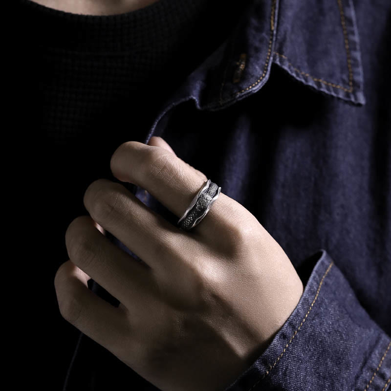 Anillo de protección del año de la serpiente en forma de serpiente de plata de ley 999 con Buddha Stones - image 15