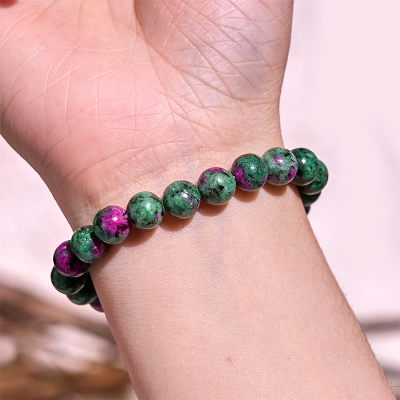 Pulsera de apoyo para el equilibrio y la calma de la serie verde Love Self de Buddha Stones