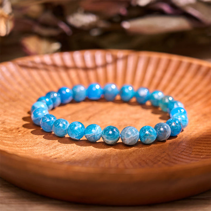 Pulsera de tranquilidad y calma de la serie azul Let The Past Go de Buddha Stones
