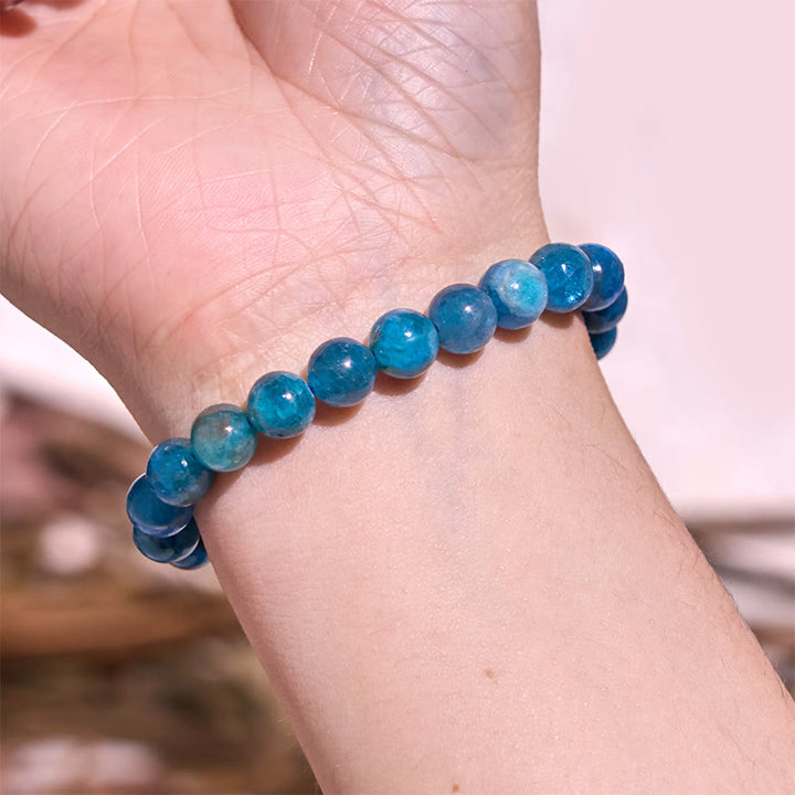 Pulsera de tranquilidad y calma de la serie azul Let The Past Go de Buddha Stones