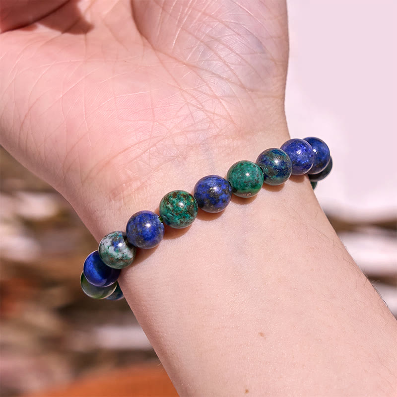 Pulsera de tranquilidad y calma de la serie azul Let The Past Go de Buddha Stones