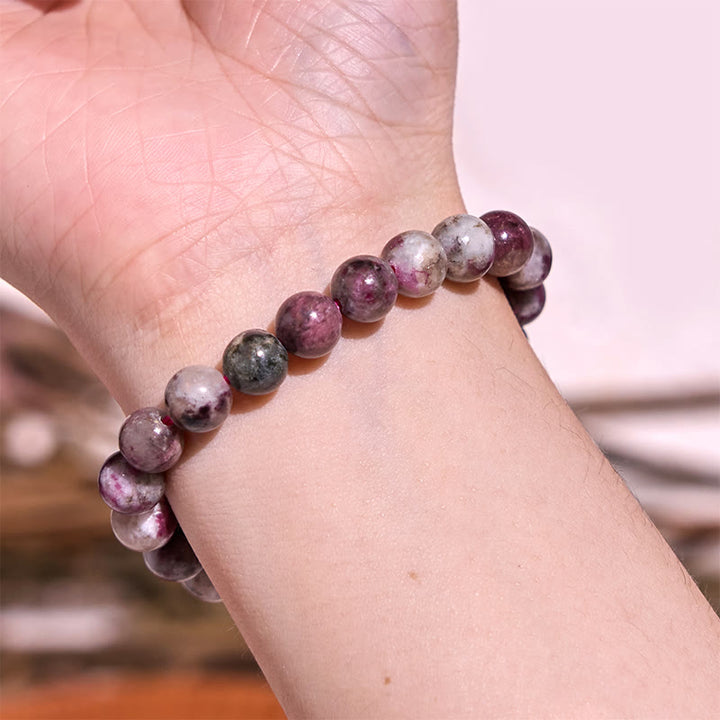 Pulsera de tranquilidad y amor con Buddha Stones que restauran la calma en colores fríos