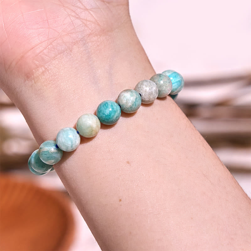 Pulsera de tranquilidad y amor con Buddha Stones que restauran la calma en colores fríos