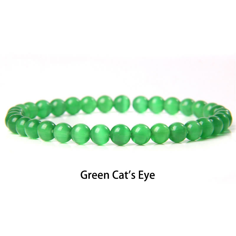 Pulsera protectora con cuentas de ojo de tigre rojo y Buddha Stones de 6 mm y cristales de varias piedras con purpurina negra