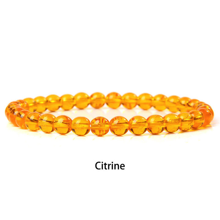 Pulsera protectora con cuentas de ojo de tigre rojo y Buddha Stones de 6 mm y cristales de varias piedras con purpurina negra