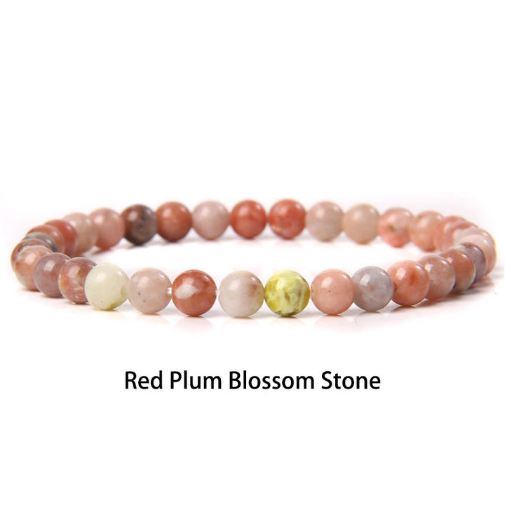 Pulsera protectora con cuentas de ojo de tigre rojo y Buddha Stones de 6 mm y cristales de varias piedras con purpurina negra