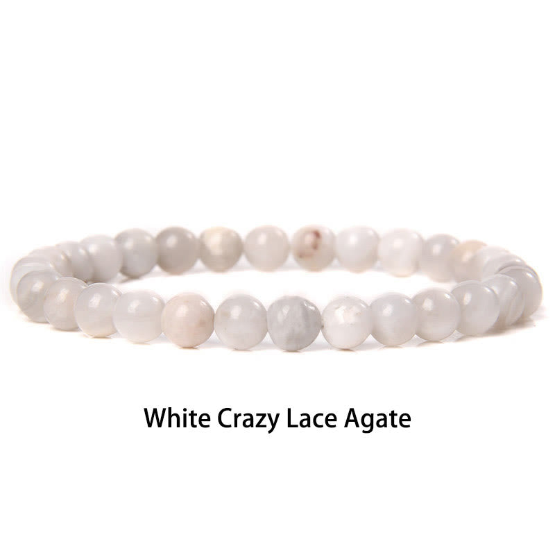 Pulsera protectora con cuentas de ojo de tigre rojo y Buddha Stones de 6 mm y cristales de varias piedras con purpurina negra