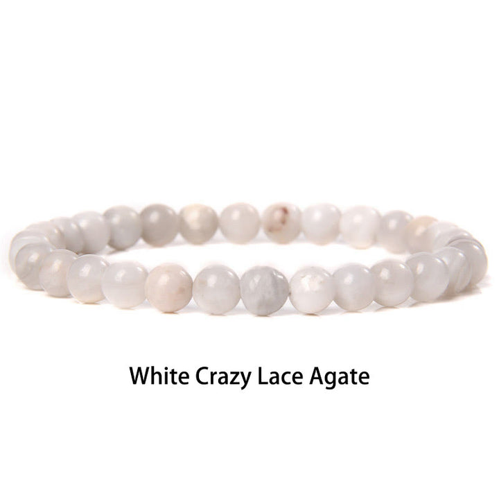 Pulsera protectora con cuentas de ojo de tigre rojo y Buddha Stones de 6 mm y cristales de varias piedras con purpurina negra