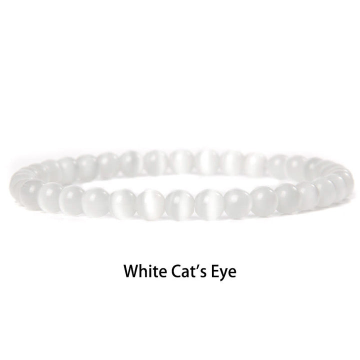 Pulsera protectora con cuentas de ojo de tigre rojo y Buddha Stones de 6 mm y cristales de varias piedras con purpurina negra