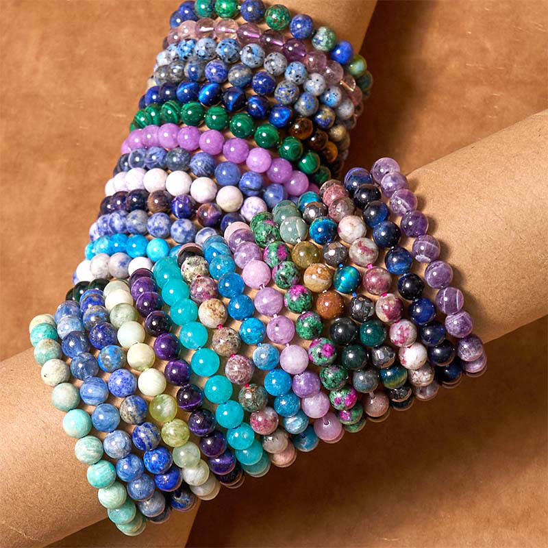 Pulsera de tranquilidad y amor con Buddha Stones que restauran la calma en colores fríos