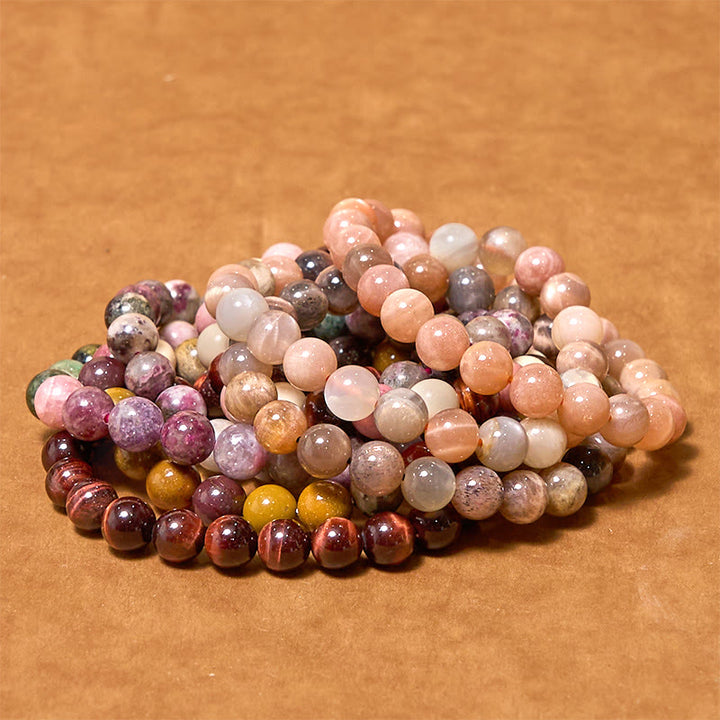 Pulsera Pasión Coraje Serie Naranja Rojo Buddha Stones Inspiran Creatividad