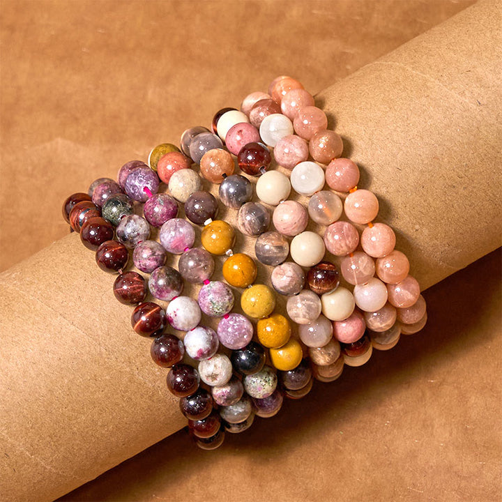 Pulsera Pasión Coraje Serie Naranja Rojo Buddha Stones Inspiran Creatividad