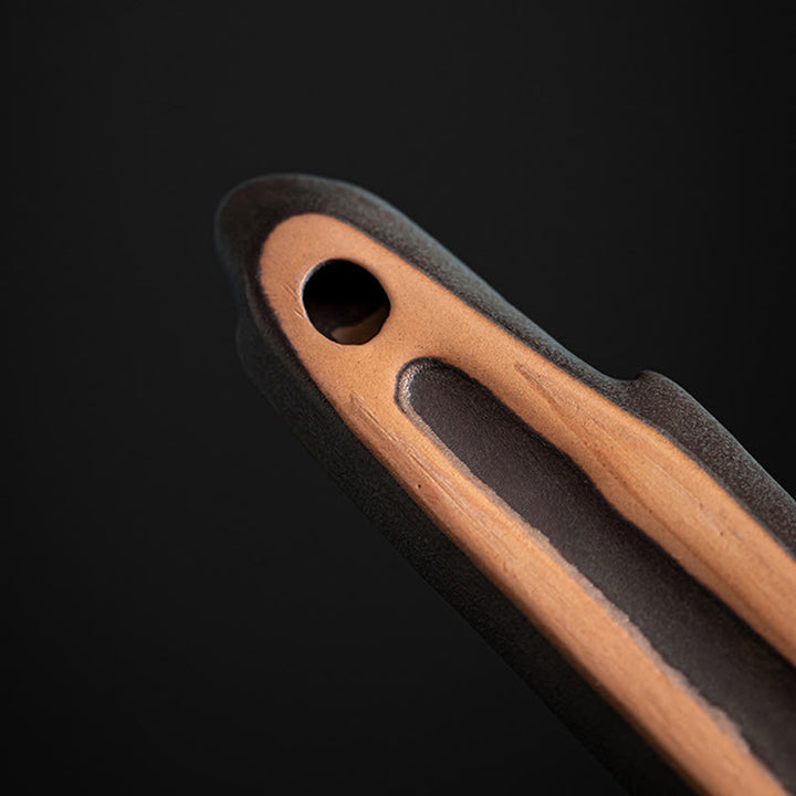 Quemador de incienso de cerámica con diseño de barco, montaña y Buddha Stones , curación espiritual, decoración