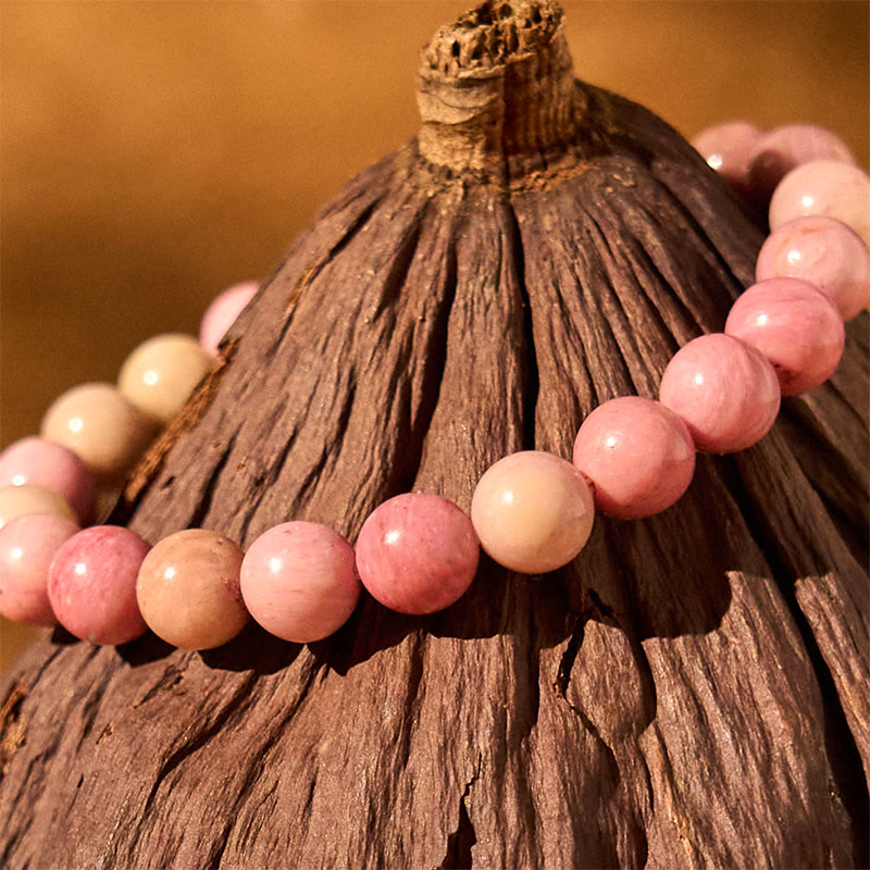 Pulsera de relaciones curativas con rodonita y Buddha Stones