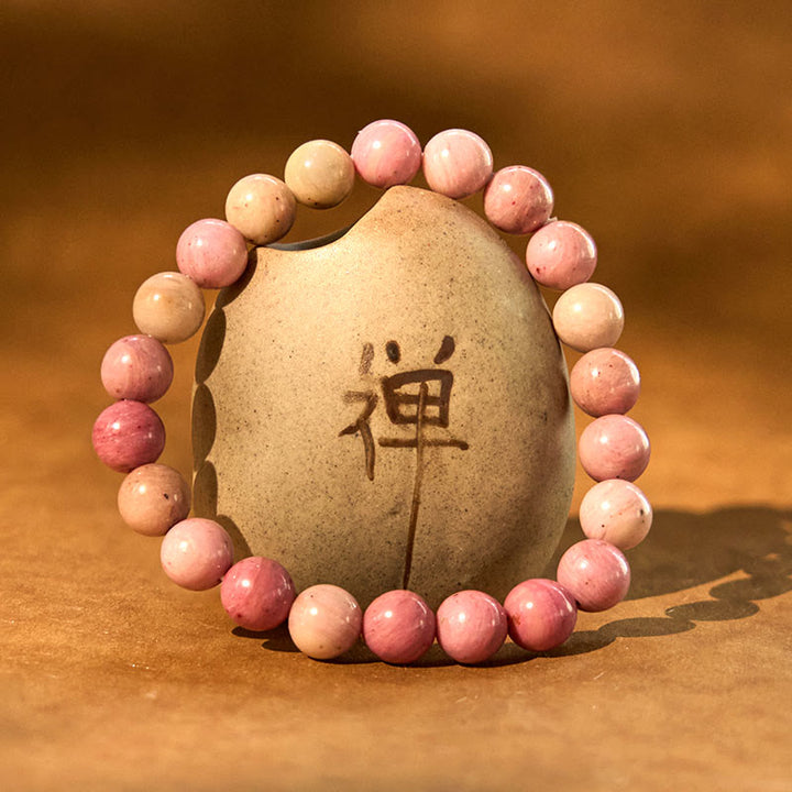 Pulsera de relaciones curativas con rodonita y Buddha Stones