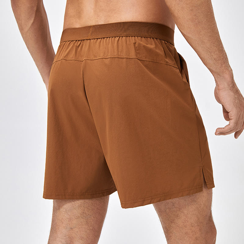 Pantalones cortos deportivos de secado rápido de nailon holgados e informales para hombre de Buddha Stones con bolsillos