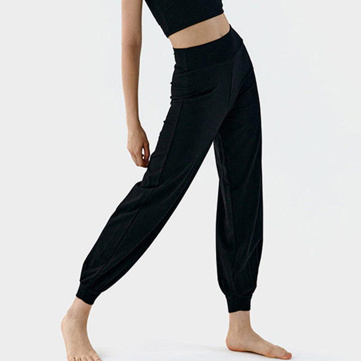 Pantalones Leica de talle alto, informales, de secado rápido y con Buddha Stones para mujer - Negro - US4,UK/AU8,EU36 (L) - image 16