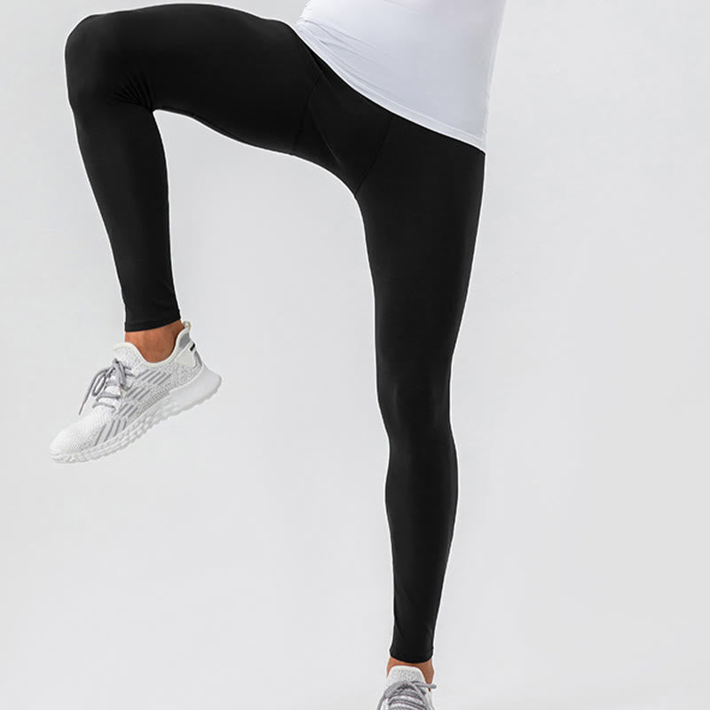 Pantalones deportivos transpirables elásticos de cintura alta con diseño de Buddha Stones para hombre