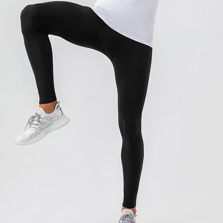 Pantalones deportivos transpirables elásticos de cintura alta con diseño de Buddha Stones para hombre