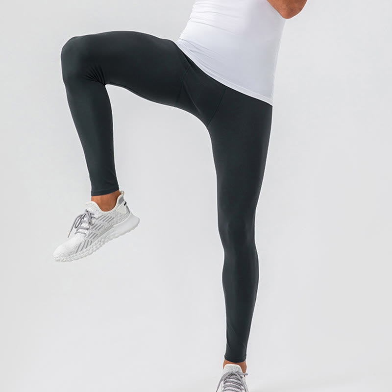 Pantalones deportivos transpirables elásticos de cintura alta con diseño de Buddha Stones para hombre