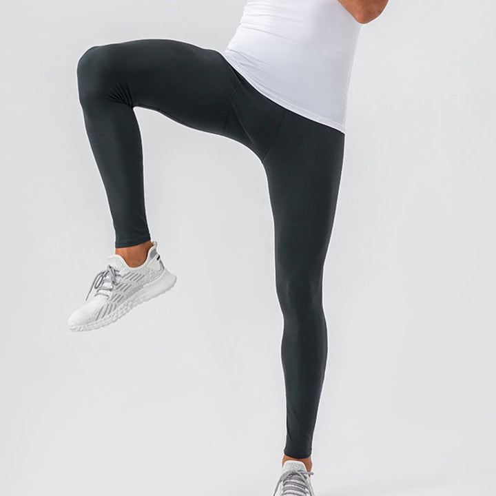 Pantalones deportivos transpirables elásticos de cintura alta con diseño de Buddha Stones para hombre