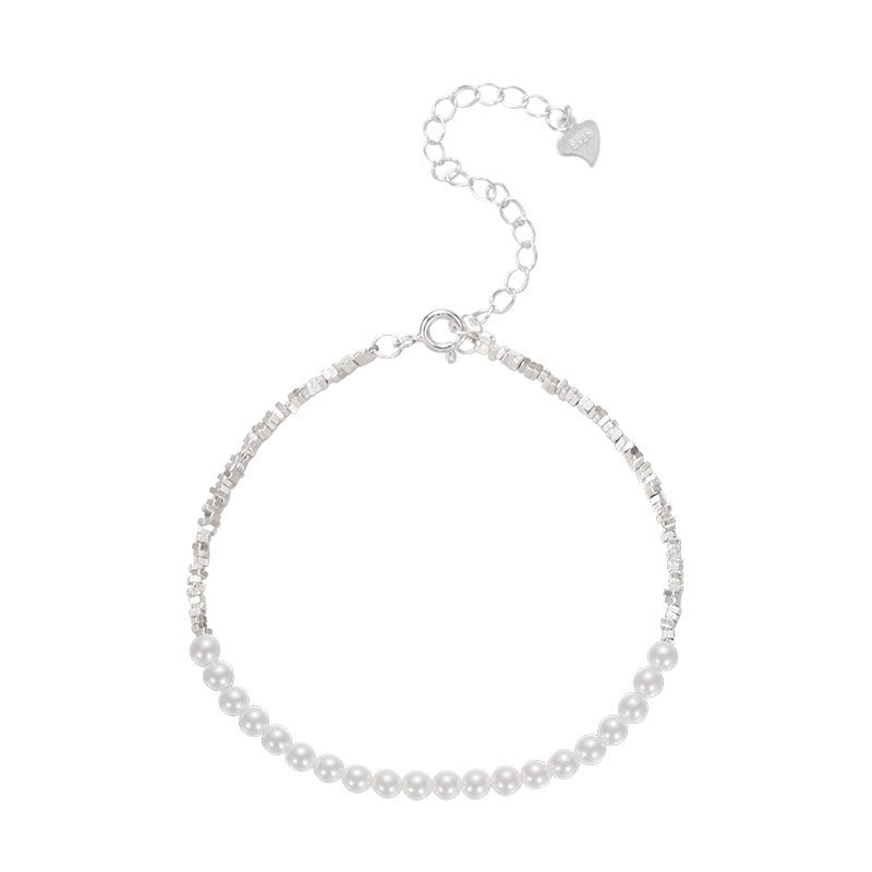 Tobillera protectora con cuentas de perla de plata de ley 925 y Buddha Stones - image 10