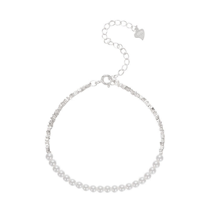 Tobillera protectora con cuentas de perla de plata de ley 925 y Buddha Stones - image 10