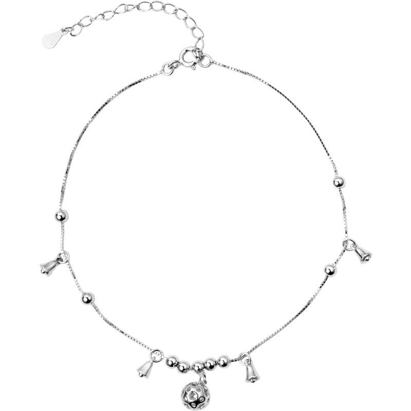 Tobillera con campana de protección antigua de plata de ley 925 con Buddha Stones - image 10