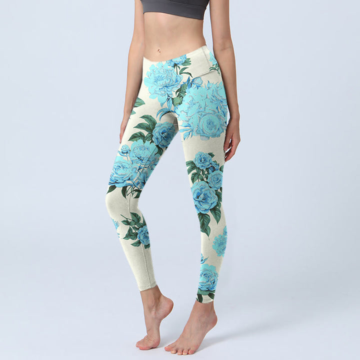 Leggings de yoga para mujer con estampado de Buddha Stones - Marfil - US18,UK/AU22,EU50 (4XL) - image 1