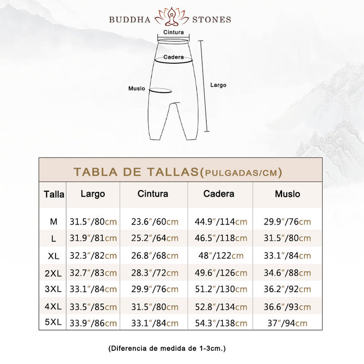 Pantalones harén largos de algodón con bolsillos para hombre con estampado de flores, hojas, Buddha Stones y pintura en marrón y azul - image 12