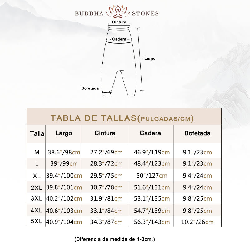 Pantalones harén largos de algodón con bolsillos para hombre, estampado de elefantes , Buddha Stones , marrón y negro - image 3