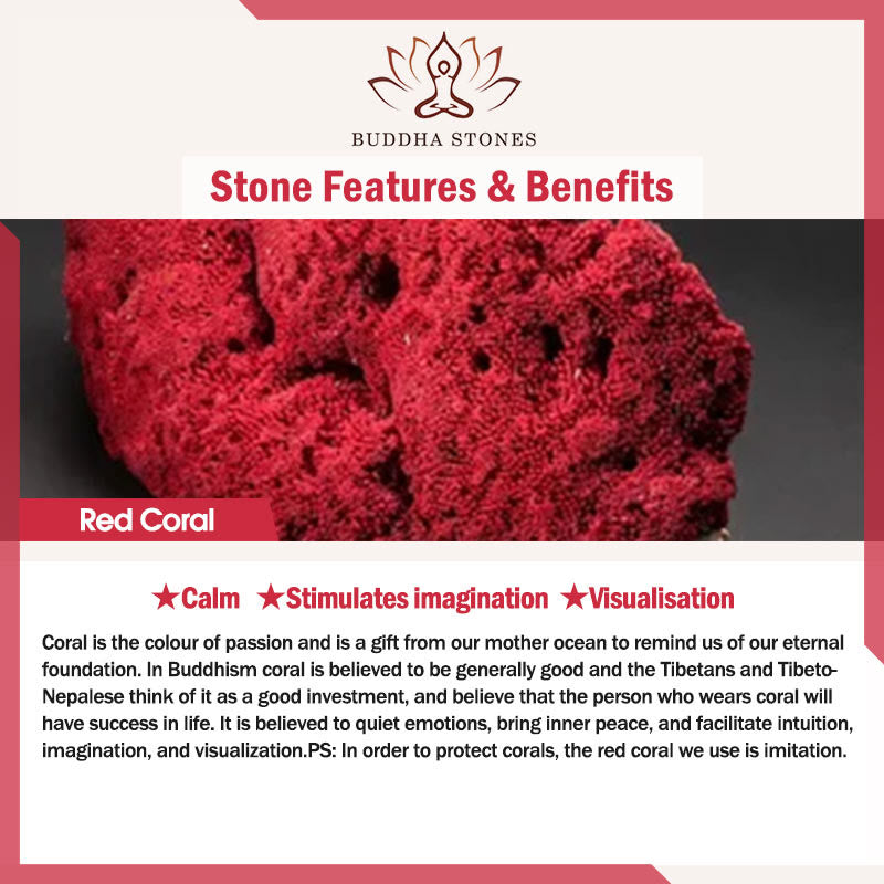 Pulsera poderosa de hematita y coral rojo con piedras verdes naturales de Buddha Stones