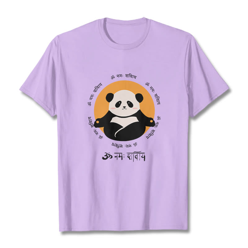 Camiseta con diseño de Buddha Stones Panda sánscrito Namah Shivaya - Ciruela - 2XL - image 17