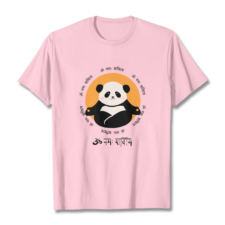 Camiseta con diseño de Buddha Stones Panda sánscrito Namah Shivaya - Rosa claro - 2XL - image 13