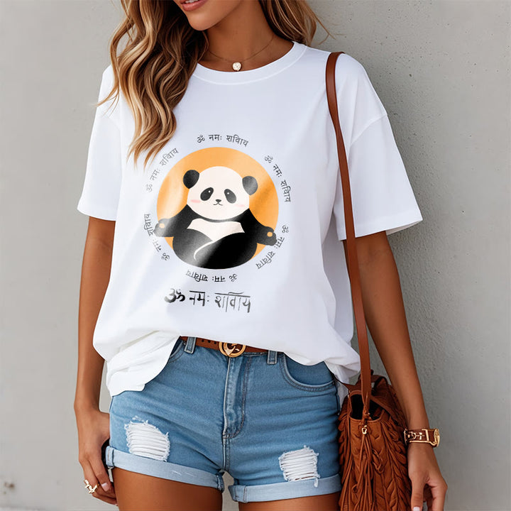Camiseta con diseño de Buddha Stones Panda sánscrito Namah Shivaya - image 3