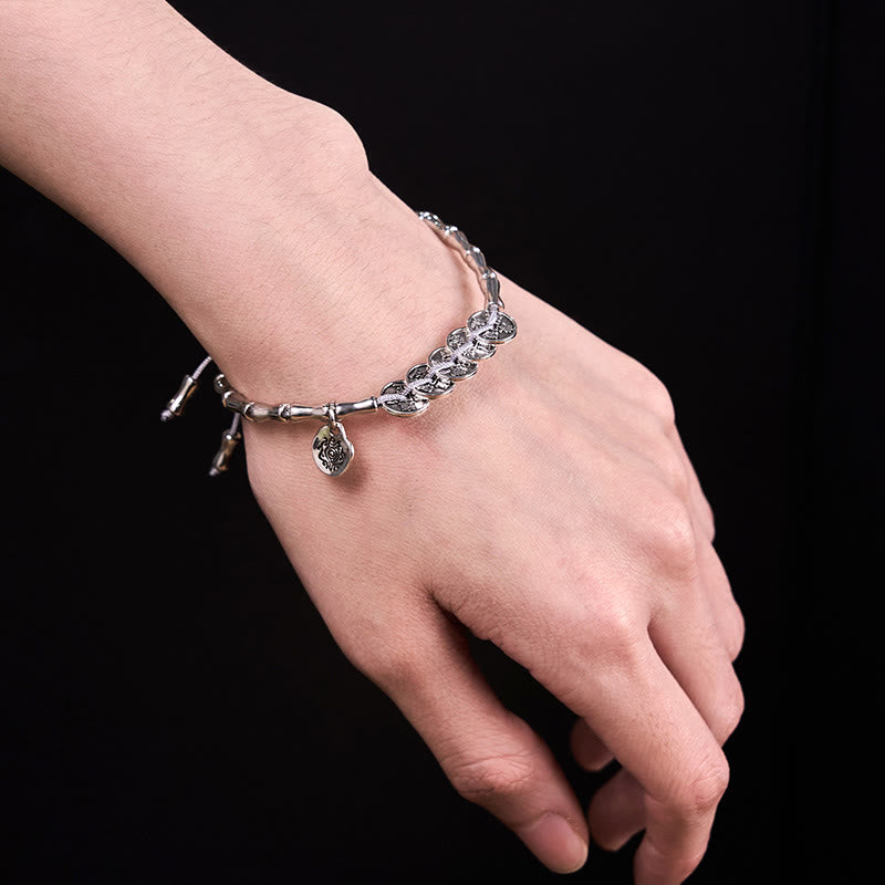 Pulsera de Buddha Stones, cinco monedas del emperador, fantasmas de la montaña, para gastar dinero