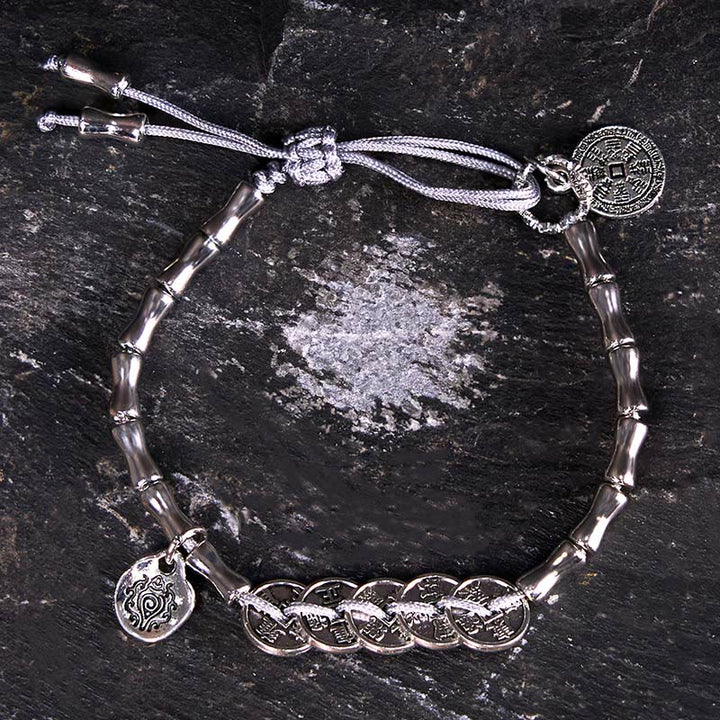 Pulsera de Buddha Stones, cinco monedas del emperador, fantasmas de la montaña, para gastar dinero