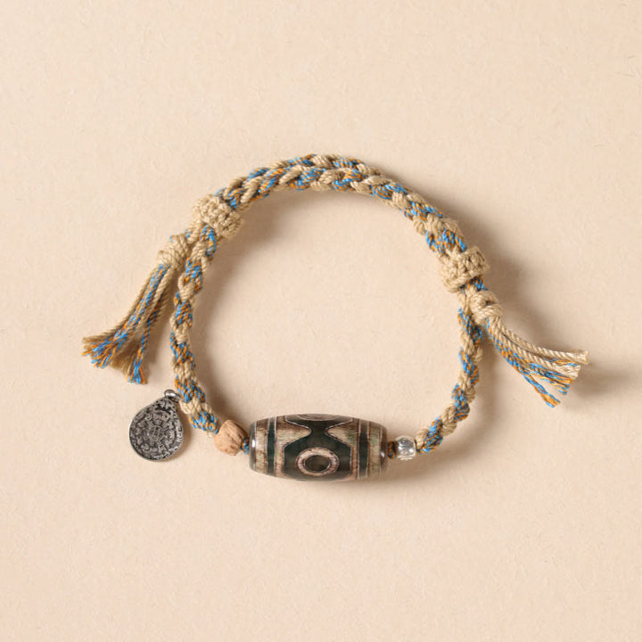 Pulsera trenzada con Buddha Stones para proteger la riqueza