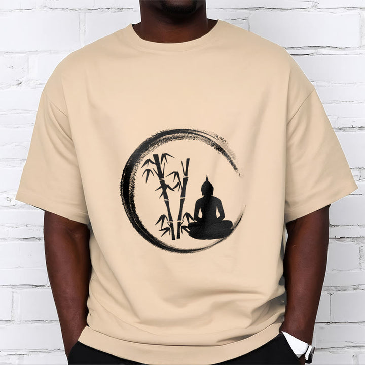 Camiseta con estatua de Buddha Stones Zen de Buda sentado y meditación de bambú - image 10