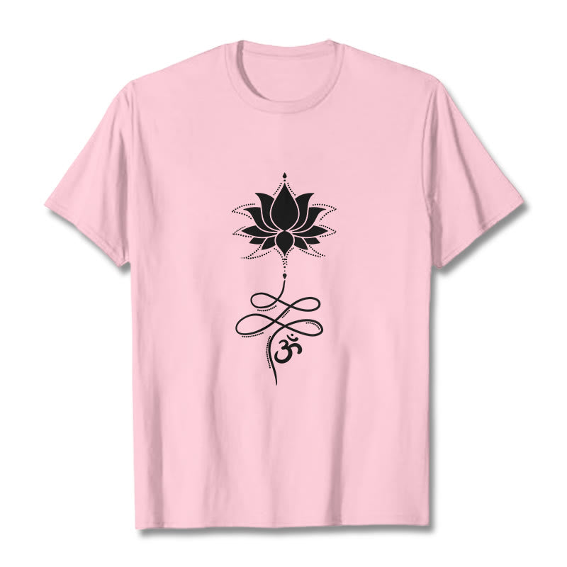 Camiseta sánscrita Buddha Stones Lotus OM - Rosa claro - 2XL - image 13